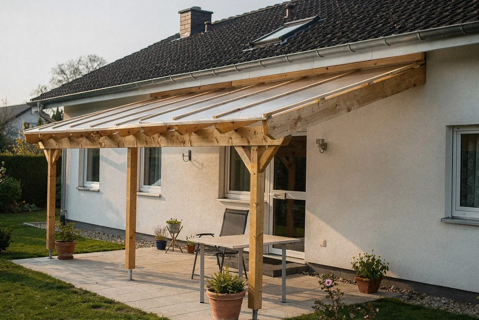 Freistehende Terrassenüberdachung Spenge